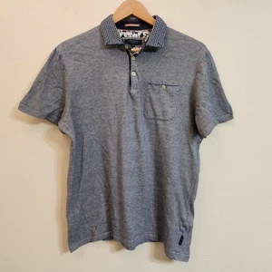 Ted Baker London Poloshirt Herren Gr. 4 Blau Kurzarm Herbst Fit Tasche Sport - Bild 1 von 17