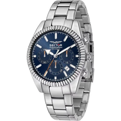 Orologio Uomo SECTOR 240 R3273676007 Chrono Bracciale Acciaio Blu - Immagine 1 di 3