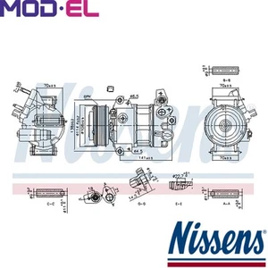 COMPRESSOR AIR CONDITIONING 890786 FOR FORD FIESTA/VII/Van ECOSPORT TOURNEO 1.0L - Picture 1 of 6