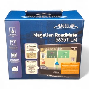 NEW Magellan Roadmate 5635T-LM 5" GPS Navigation Unit Black 3D Landmarks - Picture 1 of 5