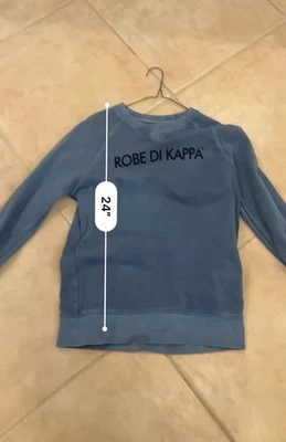 Sudadera Pullover Robe Di Kappa Jersey Para Hombre Mediana Azul Logo Fútbol Italia Foto 1 de 3