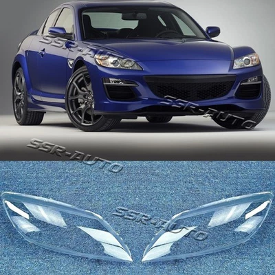 Пара прозрачных чехлов на линзы для левой и правой фар для Mazda RX-8 Coupe 2009-2011 - Изображение 1 из 4