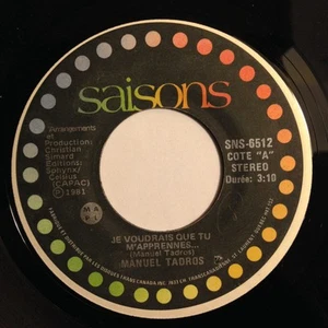 Manuel Tadros - Je Voudrais Que Tu M'apprennes... (7", Single) - Picture 1 of 2