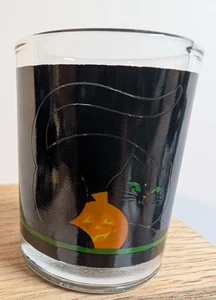 American Greeting Votivkerzenhalter Halloween schwarze Katze grüne Augen - Bild 1 von 4