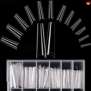 480 Stücke Extra Lange XXL Falsche Nägel Tipps, Extra Lange Klare Nagelspitzen A - Bild 1 von 6