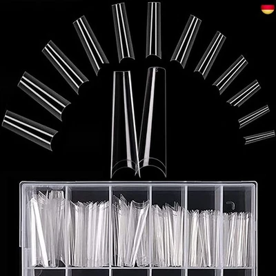 480 Stücke Extra Lange XXL Falsche Nägel Tipps, Extra Lange Klare Nagelspitzen A - Bild 1 von 4