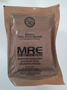 MRE Meal Ready To Eat Menü 1 Chili with Beans US ARMY NEU not Bundeswehr EPA - Bild 1 von 1