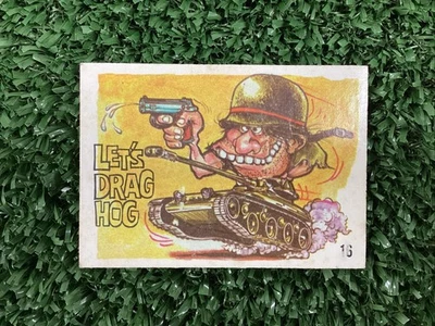 1969 Donruss Odd Rods #16 Let’s Drag Hog Sticker Card Free Shipping! - Image 1 of 2