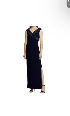 Vestido Lauren Ralph Lauren para mujer Leonetta satinado talla 8 negro noche de gala Foto 1 de 4