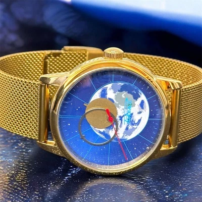Raketa Copernicus Blue Vintage Soviet Mechanical Mens Watch 1990s Sun Dial Rare - Image 1 of 4