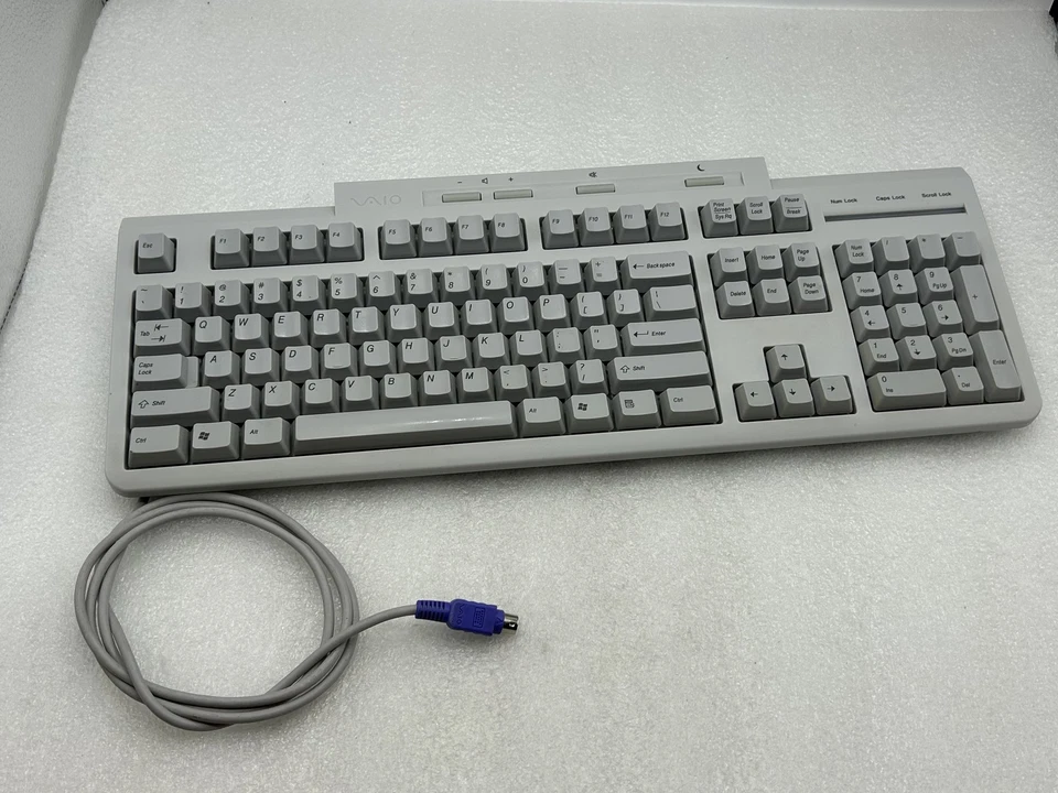 Sony Vaio PCVA-KB4P/U PS/2 Wired Computer Keyboard New Vintage Gaming - Image 1 of 4