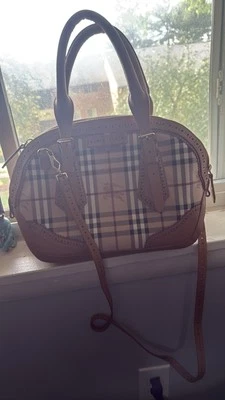 BURBERRY Beige Signature Plaid Haymarket Check Shoulder Bag - Image 1 of 4