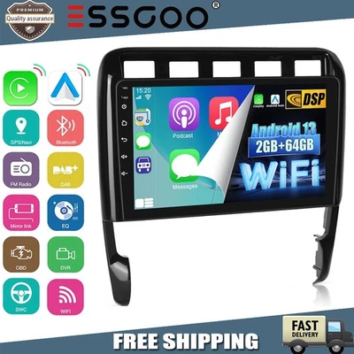 For 2002-2010 Porsche Cayenne Apple Carplay Car Stereo Radio GPS Wifi Android 13 Foto 1 de 4