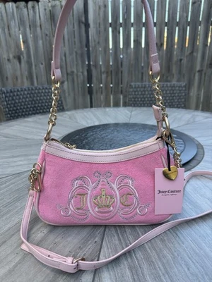 JUICY COUTURE Lovers Club Pink Diamond Shoulder/Crossbody Bag NWT - Image 1 of 4