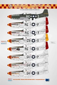 Calcomanías Bullseye 1/48 48-041 - P-51D/K Mustang Yoxford Boys #8 para kits Eduard - Imagen 1 de 3