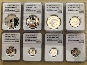 Belize 1979 Silver Coin Set NGC PF69-70 Nice Box - Picture 1 of 3