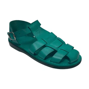 Daniel - Leather Fisherman Sport Sandal | Turquoise - Picture 1 of 5