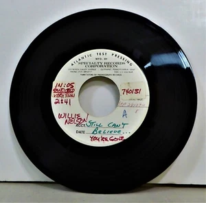 RARE Willie Nelson 45rpm 1974 Test Pressing Still Can't Believe/ Heaven & Hell   - Picture 1 of 3