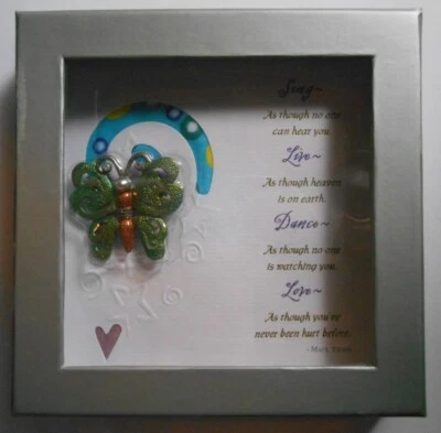 Patricia Darling Dash BUTTERFLY Brooch Pin & Greeting Card Sing Live Dance Love - Image 1 of 4