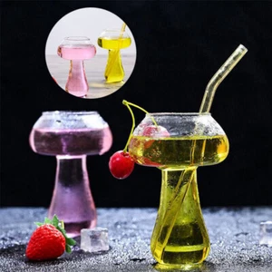 Tazza in vetro design fungo novità tazza da bevanda moda bicchiere da cocktail bicchiere vino - Foto 1 di 13
