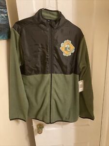 NWT Disney Boba Fett Star Wars Green Fleece Jacket Size Large Mandalorian Zip Up