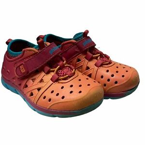 Stride Rite Philbian Orange Red Blue Play Shoes Size 6