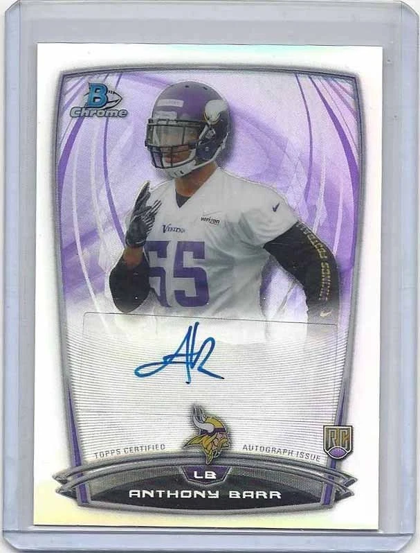 ANTHONY BARR 2014 BOWMAN CHROME VIKINGS REFRACTOR ROOKIE AUTO RC - Image 1 of 1