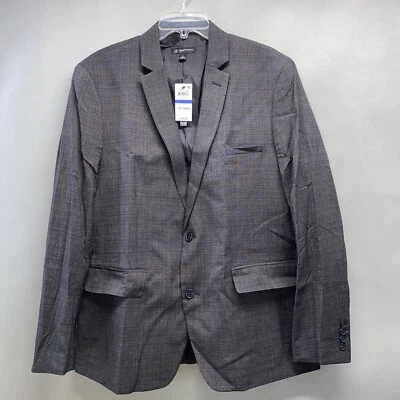 Blazer INC International Concepts Para Hombres Traje Ajustado Gris Talla XL Crosshatch Nuevo con Etiquetas Foto 1 de 4