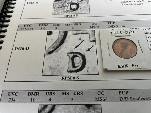 1946-D/D North Lincoln Wheat cent UNC Red BN RPM 6 Really Nice coin RARE Cover
