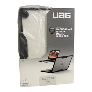 UAG MacBook Air 15" Case 2023 M2 A2941 Plyo Ice/Black, Translucent Clear Rugged - Picture 1 of 2