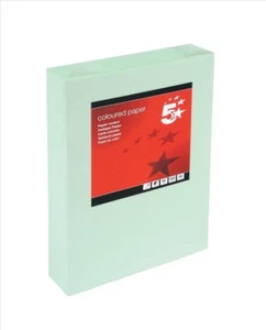 5 Star Coloured Copier Paper, A4 80g/m Light Green 500 Sheets - Picture 1 of 1
