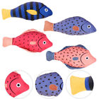 4 Pcs Indoor Toys Cat Toothbrush Electric Flopping Fish Printing