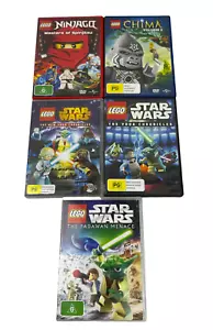 LEGO x 5 DVDs Lote Mixto de Star Wars Chima Ninjago Región 2 y 4 - Imagen 1 de 8