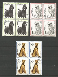 chien de race Pologne 1963 Y&TN°1232/1240 4 séries de 9 timbres oblitérés /T5177 - Picture 1 of 3