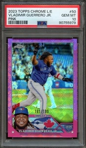 BB - 2023 Topps Chrome L/E - Pink 181/199 #50 - Vladimir Guerrero Jr. - PSA 10 - Picture 1 of 2