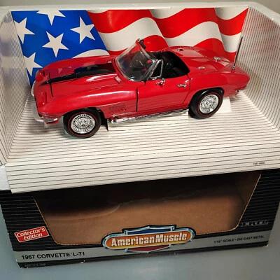 Chevrolet Corvette Cabrio L-71 Red 1/18 Ertl American Muscle coche modelo - Imagen 1 de 4