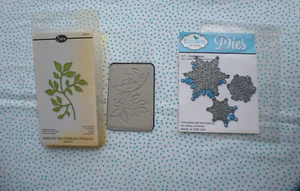 Sizzix Stanze Ast mit Blättern #656367 & Elizabeth #757 Schneeflocken Stahl Schneiden - Bild 1 von 2