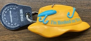 Rare Vintage Avon Keychain I'M HOOKED ON YOU Vintage Fishing Spark Plug Gap Tool - Picture 1 of 2