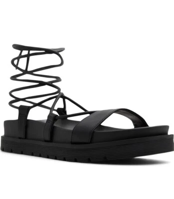 NIB Call It Spring Wrap Strap Platform Sandal Black Womens 7 - Image 1 of 4