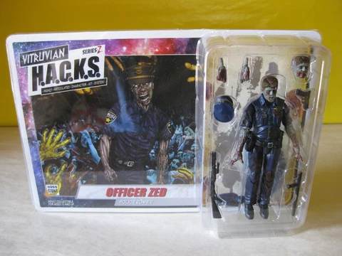 2021 Vitruvian Hacks Boss Fight Studios 4" Officer Zed New MIP Zombie Undead Cover
