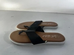 New Look Love bequeme schwarze Damen-Zehensteg-Flip-Flop-Sandalen UK 7 EUR 40 –E8 - Bild 1 von 5