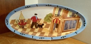 Certified International Bistro Oval Fish platter 19 1/4" Jennifer Brinley New - Picture 1 of 11