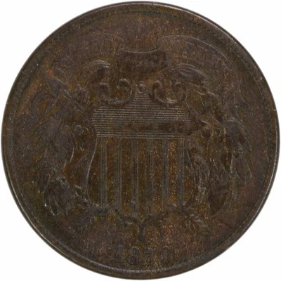 1870 Two Cent Piece F Uncertified #202 - Image 1 of 2