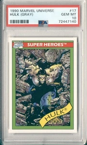 1990 Marvel Universe #17 Hulk (Gray) – PSA 10 GEM MT – Impel Trading Card - Picture 1 of 1
