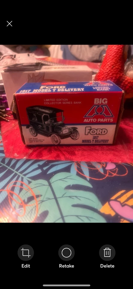 Ertl Big A Auto Parts Ford 1917 Model T Delivery Bank Limited Edition #9772UA - Image 1 of 1
