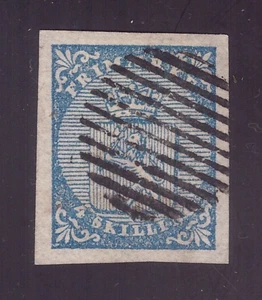 Noruega Nº 1 - 4 Skilling azul 1855 borde ancho sello de trazo de lujo A32 tiglig - Imagen 1 de 2