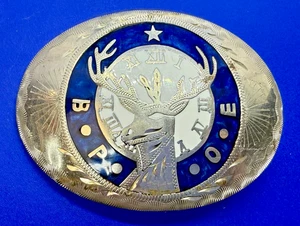 BPOE Benevolent and Protective Order Elks Johnson & Held Handcrafted Belt Buckle - Picture 1 of 18