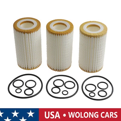 3x Vehicle Oil Filter Set Fit for Mercedes-Benz S55 AMG G500 Chrysler Crossfire - Image 1 of 4