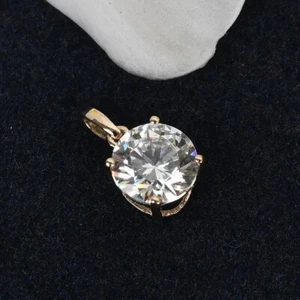 AAAAA Swarovski Circonita Cúbica Oro Amarillo 9K Colgante "Solitario". - Imagen 1 de 5