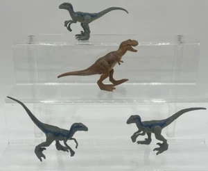 Mattel Jurassic World Mini Action Dino Lot of 4 BlindBag Dinosaurs -BLUE - Picture 1 of 7